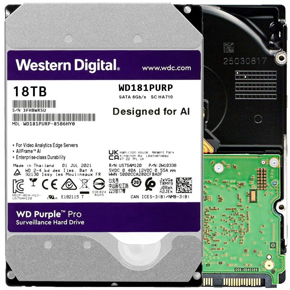 Hard Disk WD181PURZ PURPLE PRO 18TB