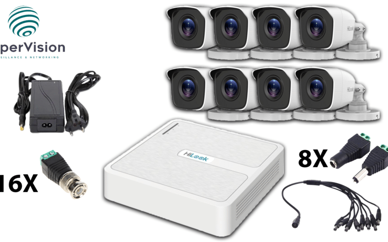 Komplet video nadzora HiLook 8x bullet THC-B120-P 2MP + DVR-108G-M1/T