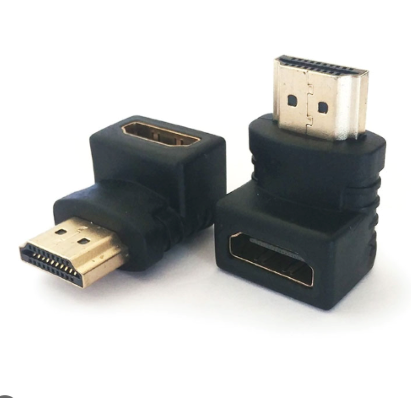 HDMI adapter ženski na muški pod uglom 90 stepeni HDMI adapter ženski na muški pod uglom 90 stepeni