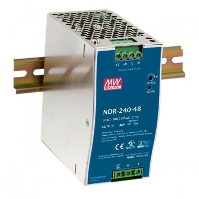 NDR-240-48 Mean Well napajanje 48 V 240 W na DIN šinu